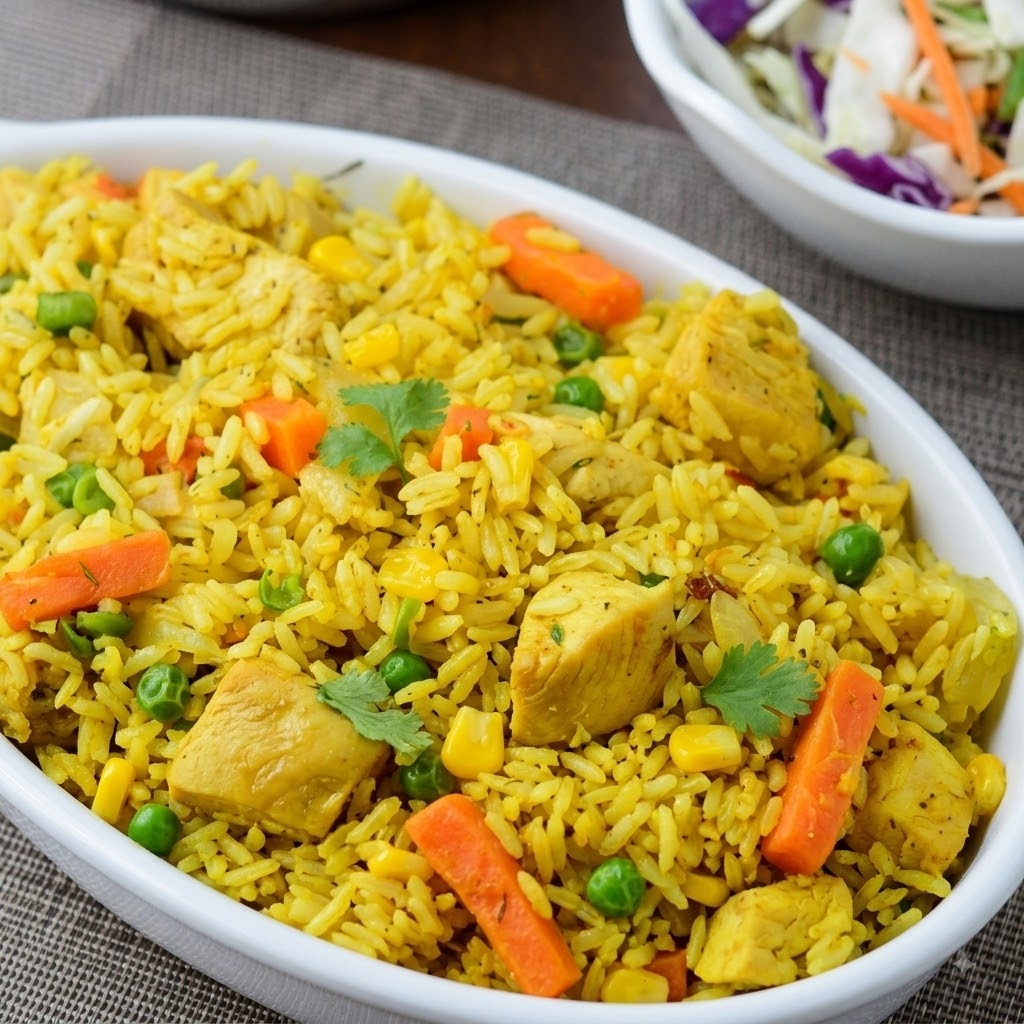 Fried Rice with Boneless Chicken